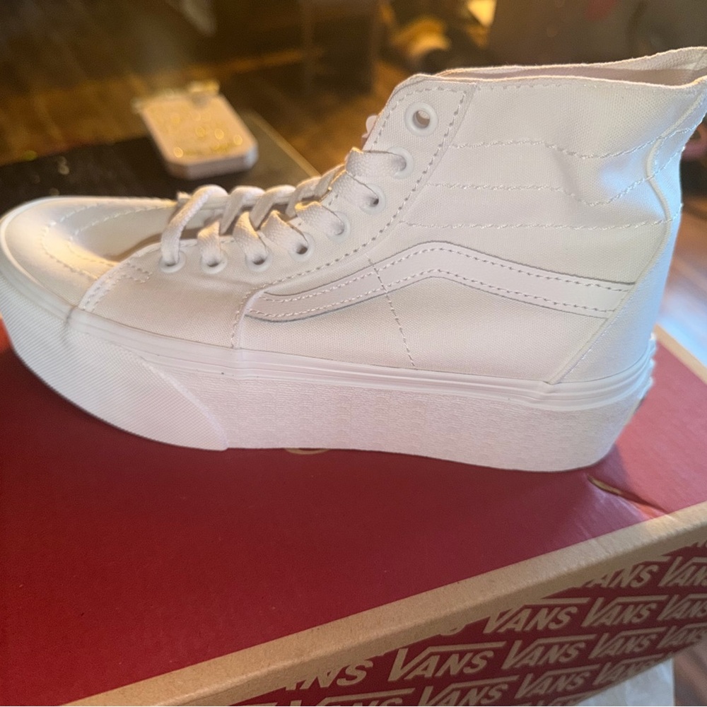 Vans Women's White Platform Sneakers